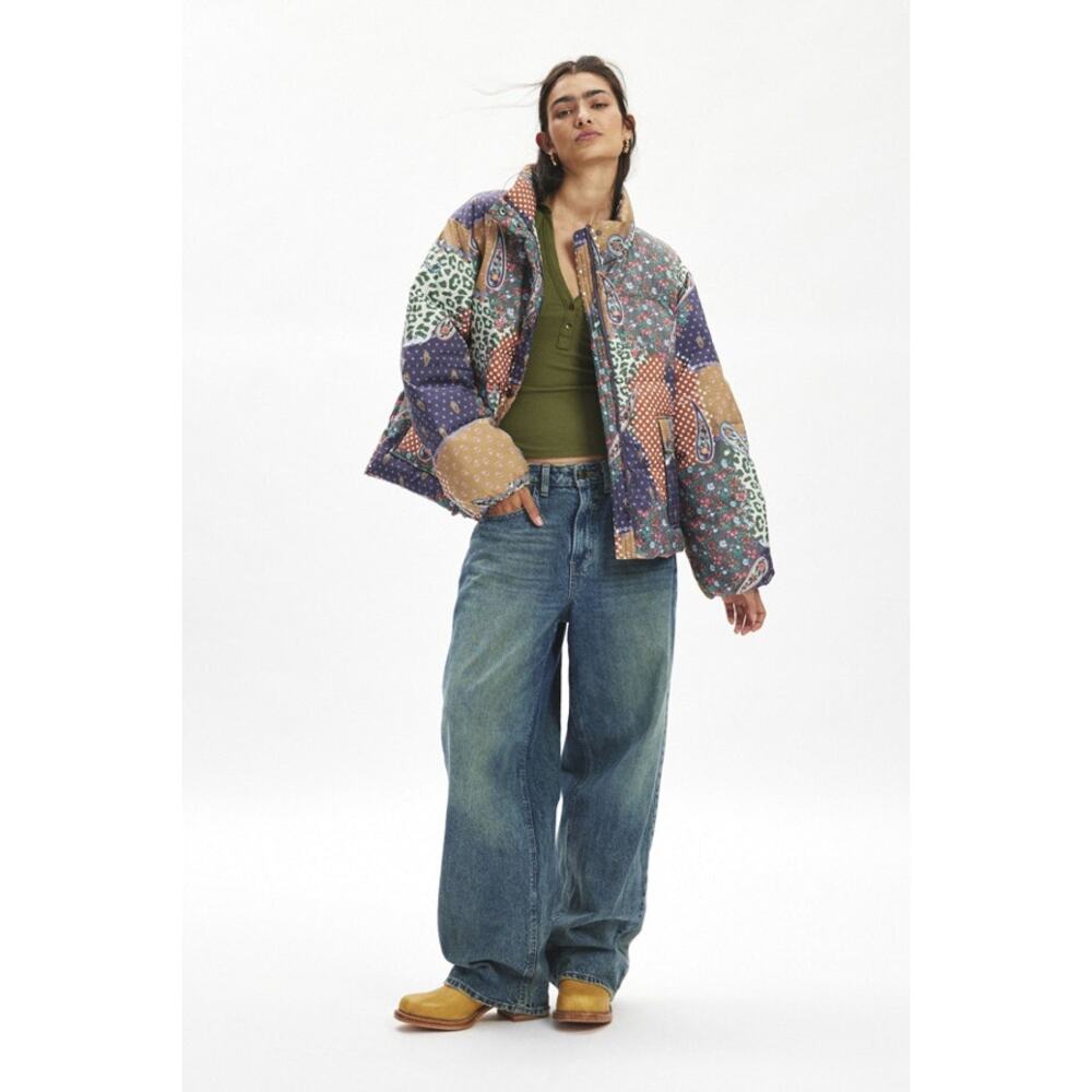 NWOT BDG Ola Patchwork Puffer Jacket - Picture 3 of 6